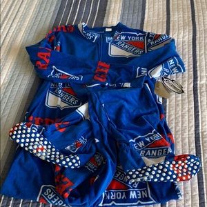 New York Rangers Feety Pajamas by Concepts Sports
